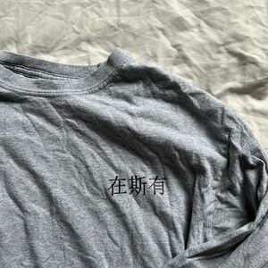 Gray Long Sleeve Top